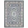 Esfera 3 x 5 ft. Suzani Medallion Rectangle Area Rug - Navy ES2845784